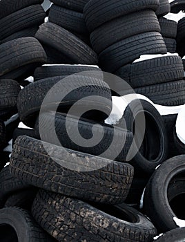 Old used tire covers