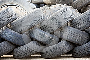 Old used tires