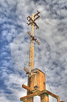 Old utility pole