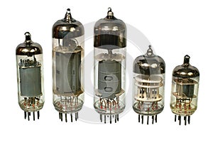 Old vacuum radio tubes.