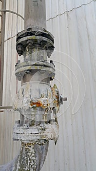 Old valves and rust steel affect from corrosive