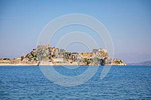 Old Venetian fortress and Hellenic temple at Corfu, Ionian Islands, Greece