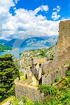 Old Venetian fortress at Lovcen mountain above Kotor town Montenegro