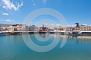 The old venetian harbour. Rethymno, Crete island, Greece.