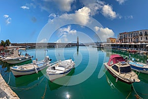 Old Venetian harbour, Rethymno, Crete island, Greece