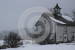 Old Vermont wood barn with cupola