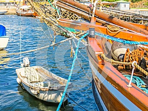 Old vessels and boats in the Oslo Harbour