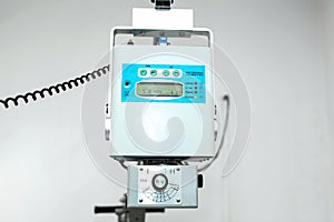 Old veterinary x-ray machine closeup at a veterinary hospital