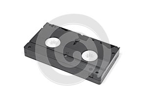 Old vhs tape isolated on white background