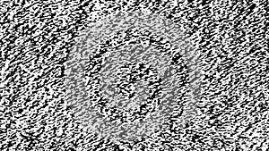 Old VHS video tape with glitch or noise static flickering effect, black and white. Animation. Analog vintage TV signal