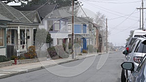 Old victorian style houses, historic Monterey, California. Colonial architecture