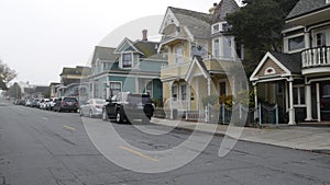 Old victorian style houses, historic Monterey, California. Colonial architecture