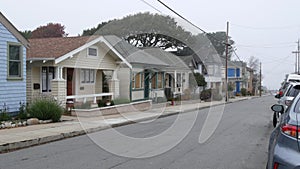 Old victorian style houses, historic Monterey, California. Colonial architecture