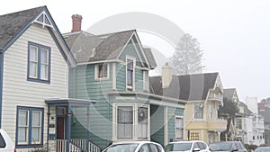 Old victorian style houses, historic Monterey, California. Colonial architecture