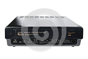 Old video recorder 1980s 1990s isolated on white background. photo