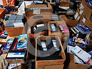 Old video tapes different brands