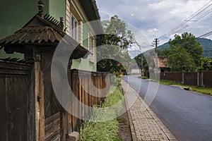 Old vilage in Romanian traditional architectural style photo