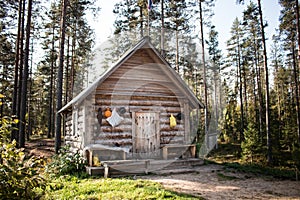 old village on edge of forest