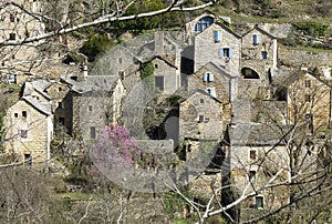 Village of stone houses, Gorges du Tarne photo