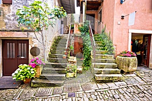 Old village of Groznjan street view