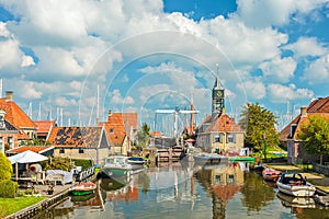 The old village of Hindeloopen, The Netherlands