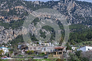 old village in the mountains of Northern Cyprus in winter 1