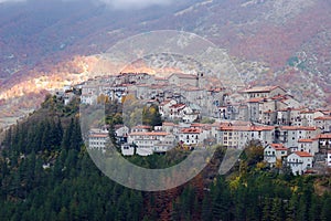 Old village of Opi in Abruzzo photo