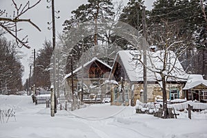 The old village in the Russian hinterland, winter