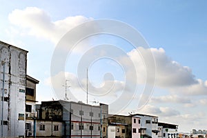 Old Village,Townhome, cityscape on sky background