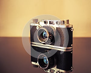 old vintage 35mm analogue photo camera