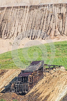 Old vintage abandoned silver gold mine