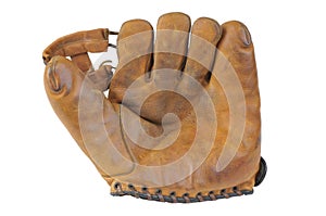 Old vintage baseball catchers glove