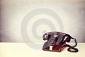 Old Vintage Black Telephone
