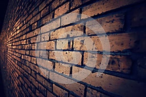 Old vintage brick wall (vintage dark style)