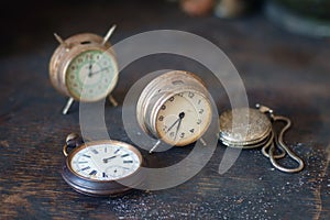Old vintage clocks