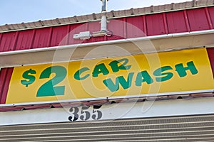 Old Vintage coin car wash sign