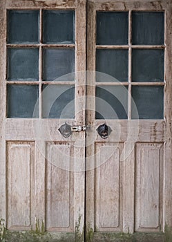 Old vintage doors wooden texture background I