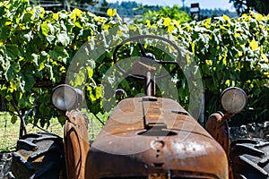 An old vintage Fordson tractor photo