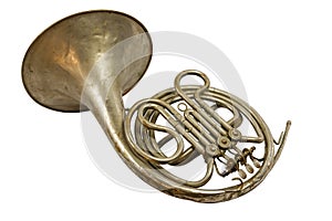 Old vintage French horn