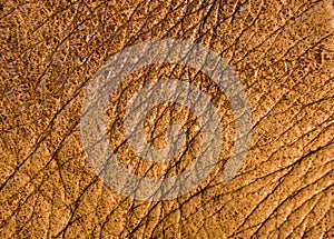 Old vintage genuine soft brown leather texture background, top layer with pores and scratches, macro, close-up