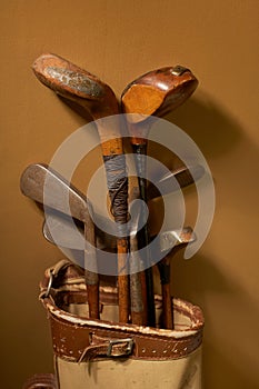 Old vintage golf clubs