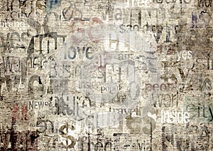 Old vintage grunge newspaper paper texture background