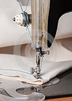 Old vintage hand sewing machine