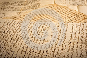 Old vintage handwritings