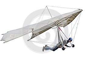 Old vintage hang glider kite wing
