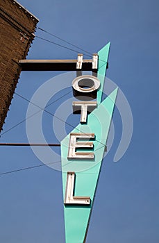 Old Vintage Hotel Sign photo