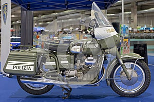 Old Vintage Italian Police Motorbike