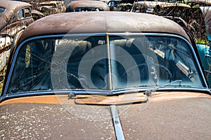 Old Vintage Junk yard Car, Rust