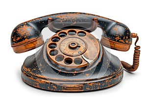 old vintage landline telephone