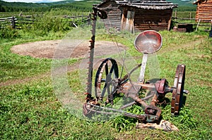 Old vintage lawnmower